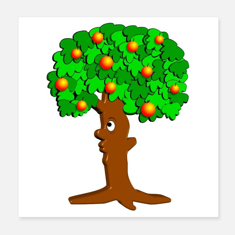Apfelbaum Poster 20x20 cm