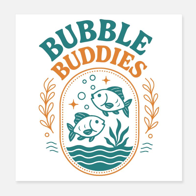 Copains bulles Poster 20 x 20 cm