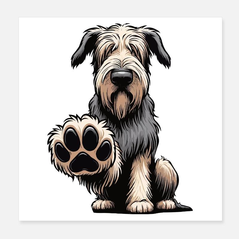 Irish Wolfhound Wolfhound Wolfhound Owner Wolfhound Fan Poster 8" x 8" (20x20 cm)