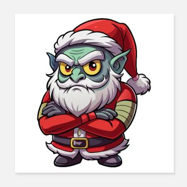 Babbo Natale Goblin Burbero Poster 20x20 cm
