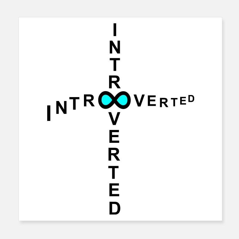 introvertiert Poster 20x20 cm