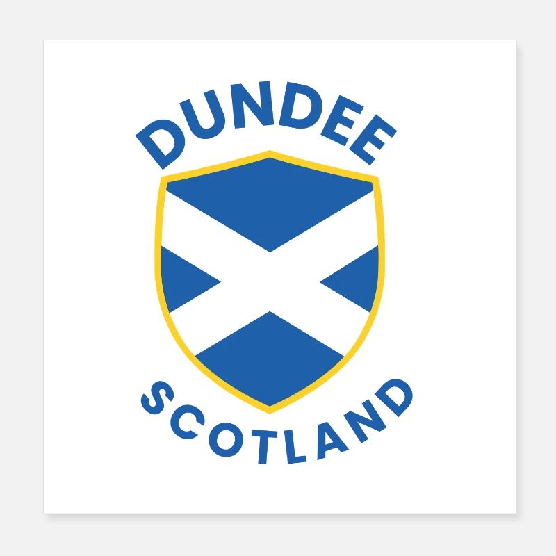 Dundee Shield Saltire Wappen Poster 20x20 cm