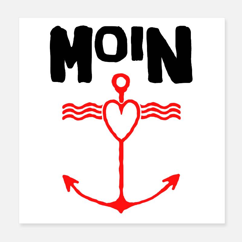 Design Projekt Moin Anker  Poster 20x20 cm
