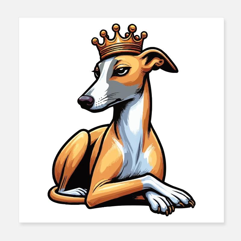 Whippet Windhund Whippets Windhundbesitzer Poster 20x20 cm