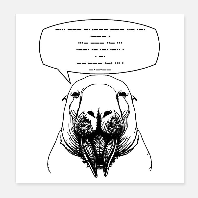 Do you speak Morse code? Poster 8" x 8" (20x20 cm)