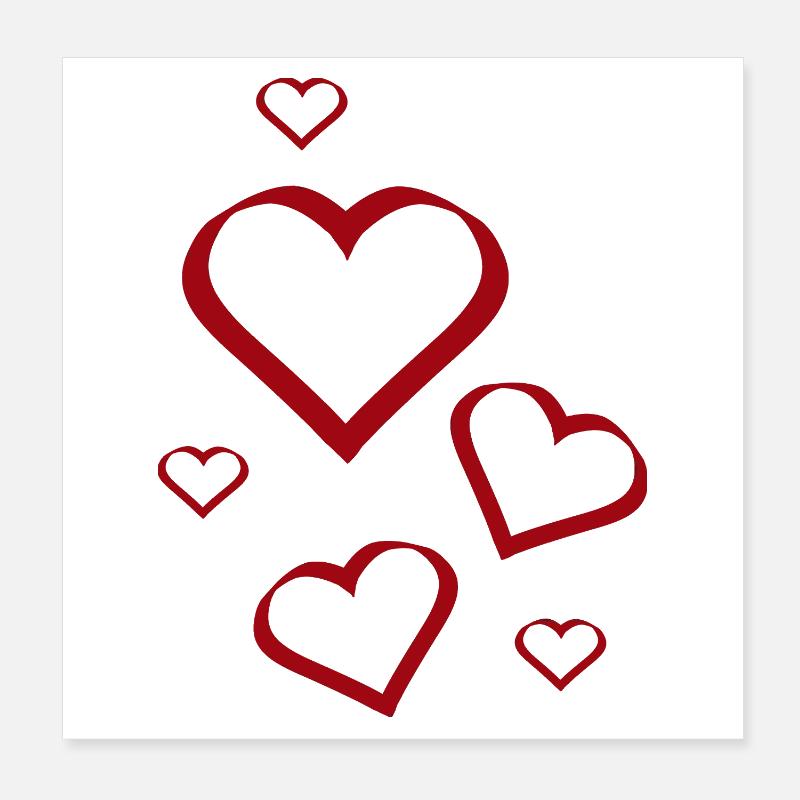 Valentinstag, Valentinstag, Valentinstag Poster 20x20 cm