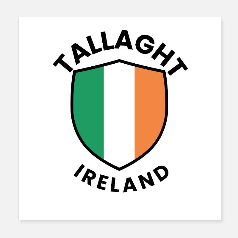 Tallaght Ireland Shield-Flagge Poster 20x20 cm