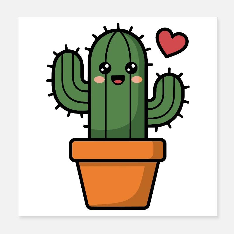 Cactus Poster 20 x 20 cm