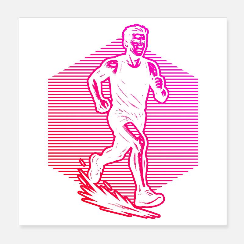 Illustration de course pour la course Poster 20 x 20 cm