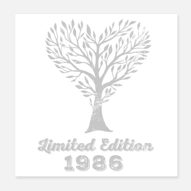 1986 Retro Poster 20x20 cm