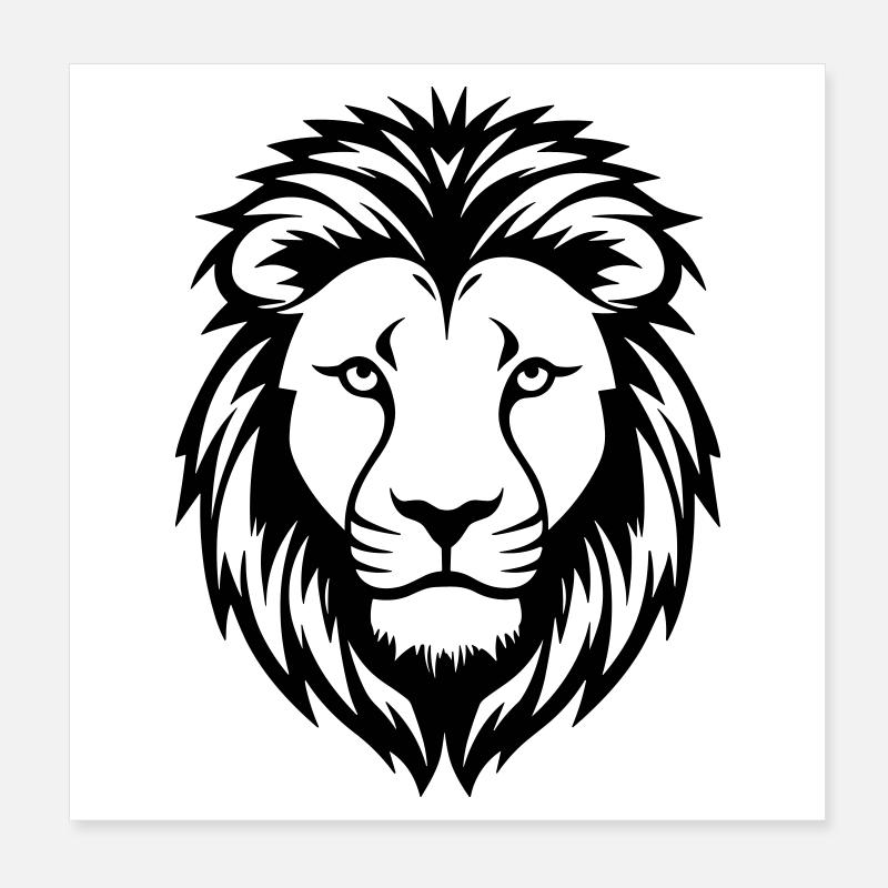 lion Poster 8" x 8" (20x20 cm)
