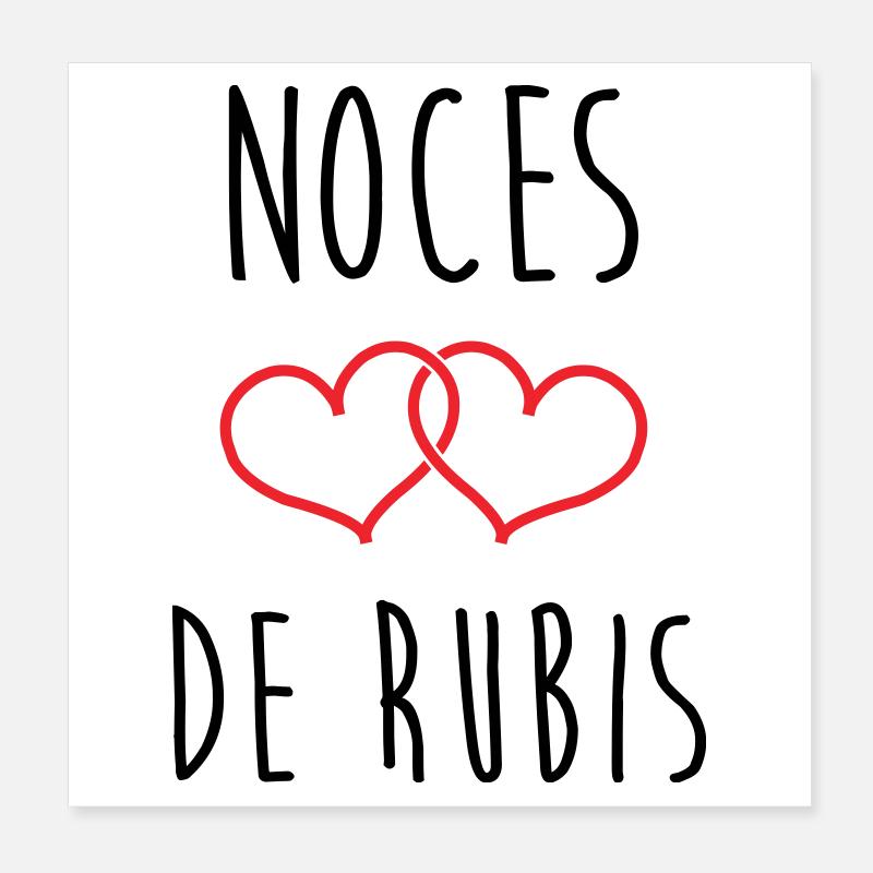 Ruby Wedding Anniversary - 35 years of marriage Poster 8" x 8" (20x20 cm)