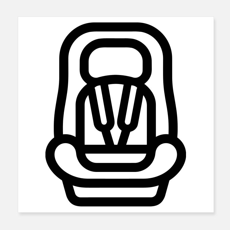 siège auto bébé Poster 8" x 8" (20x20 cm)