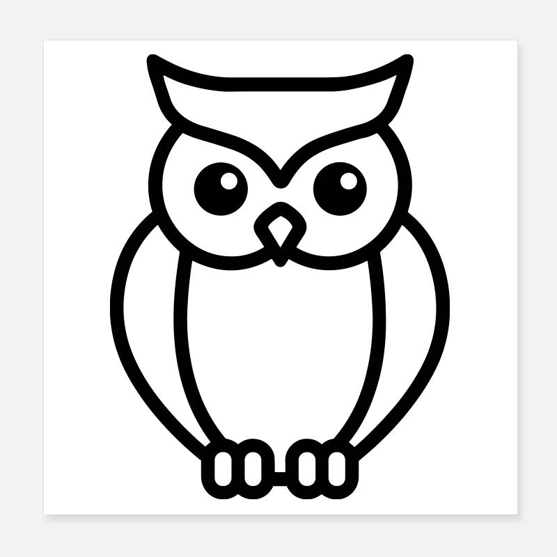 Eule Poster 20x20 cm