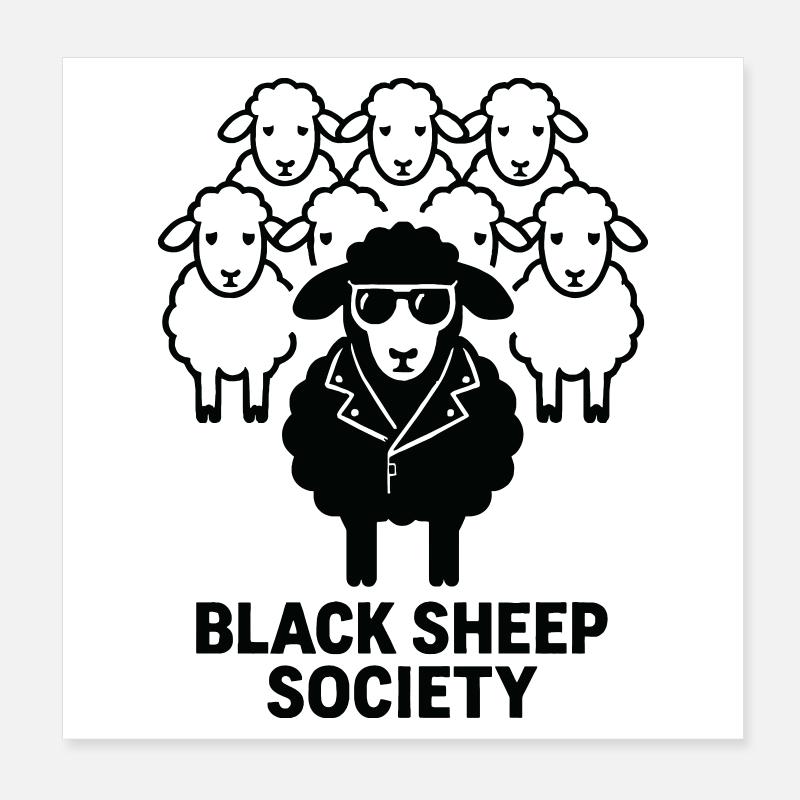 Anticonformiste : Le Cercle des Moutons Noirs Poster 20 x 20 cm