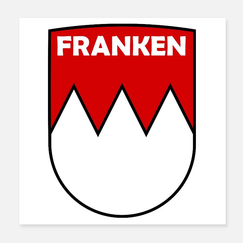 Franken Crest Logo Poster 8" x 8" (20x20 cm)