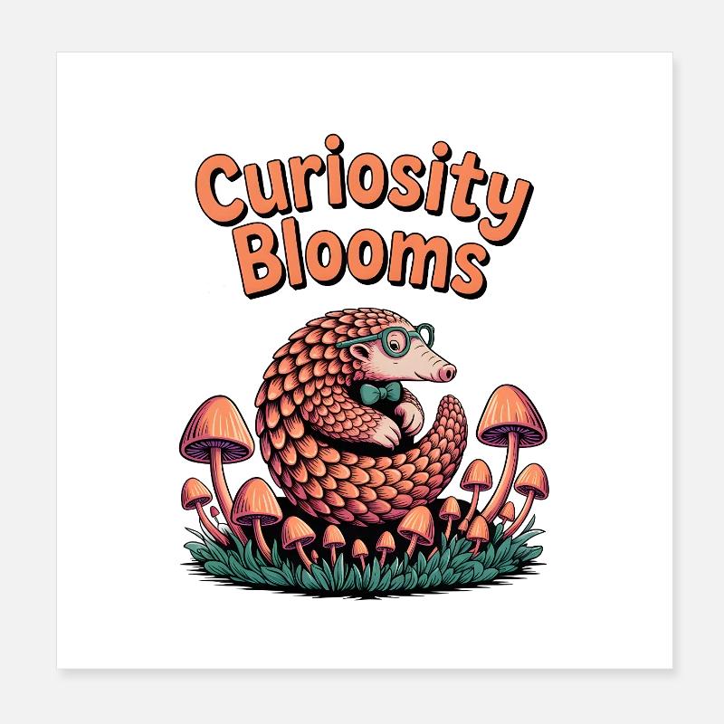 La curiosité fleurit : Professeur hérisson Poster 20 x 20 cm