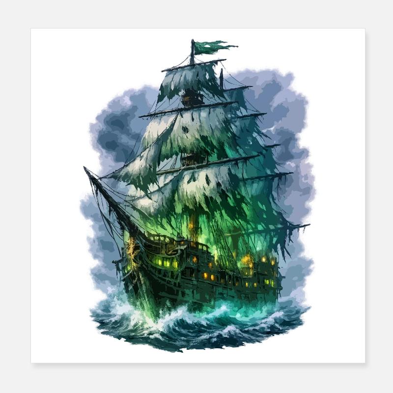 Der fliegende Holländer Poster 20x20 cm