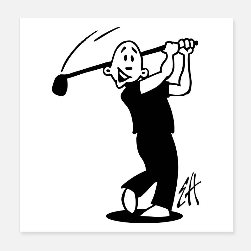Golf Poster 20x20 cm