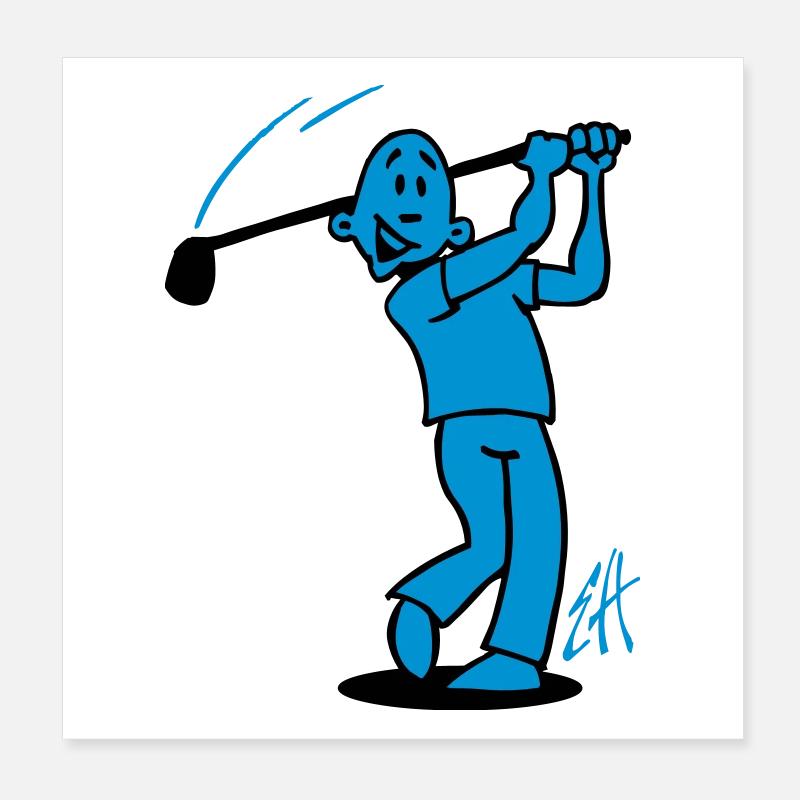 Golf Poster 20x20 cm