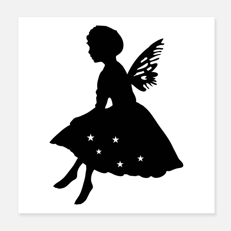 la petite fée avec des ailes Poster 20 x 20 cm