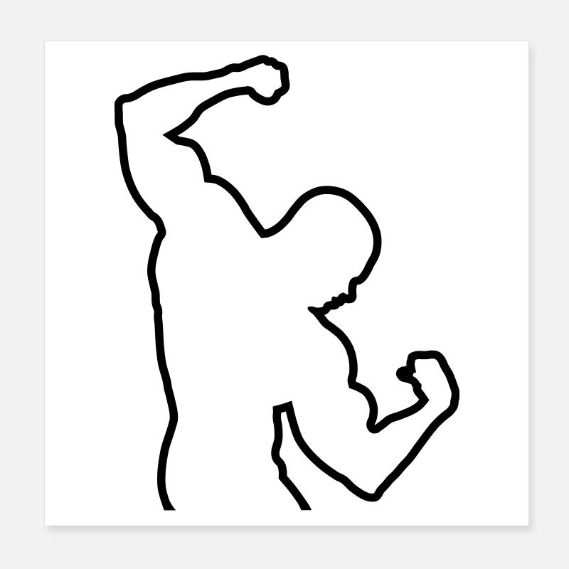 bodybuilding Poster 8" x 8" (20x20 cm)