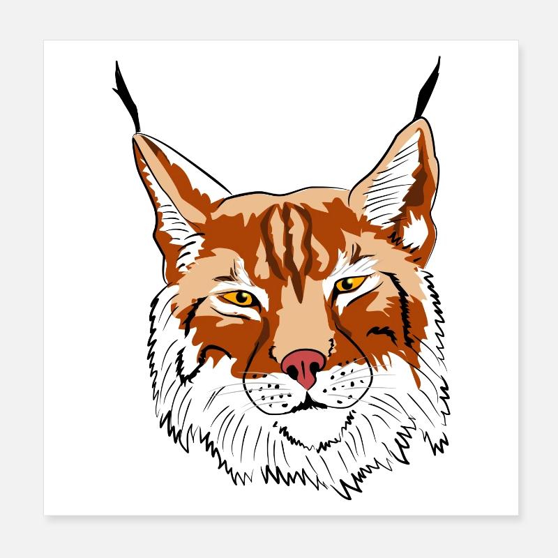 luchs raubtier raubkatze Poster 20x20 cm