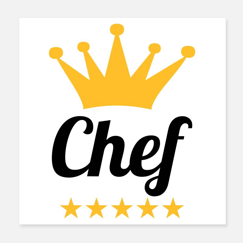 Chef Poster 20 x 20 cm