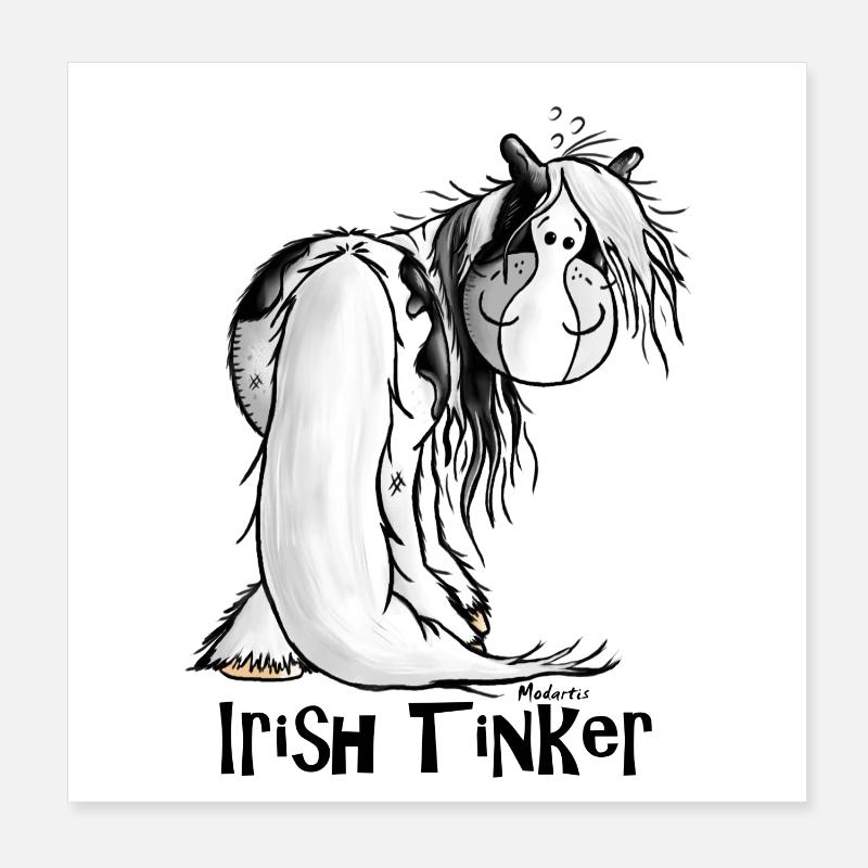 Gypsy Cob - Irish Cob – Pinto – Cheval Poster 20 x 20 cm