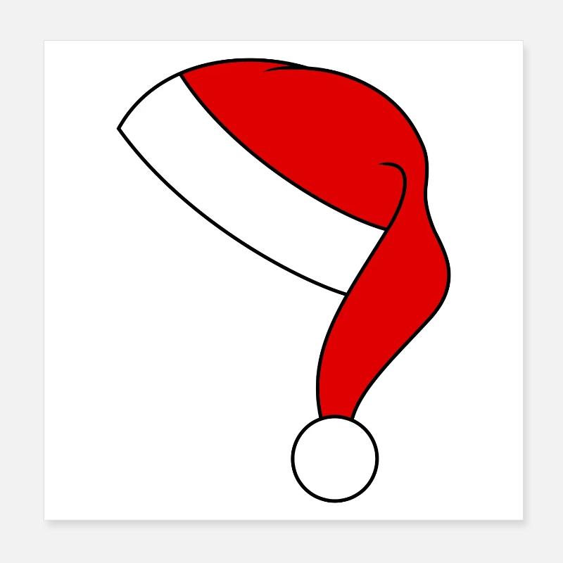 Christmas hat Poster 8" x 8" (20x20 cm)