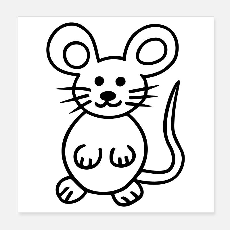 Souris, Mausi Poster 20 x 20 cm