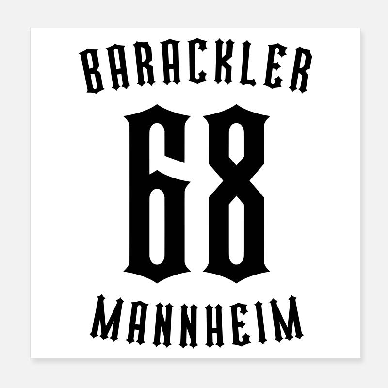 Barackler 68 Mannheim Poster 20x20 cm