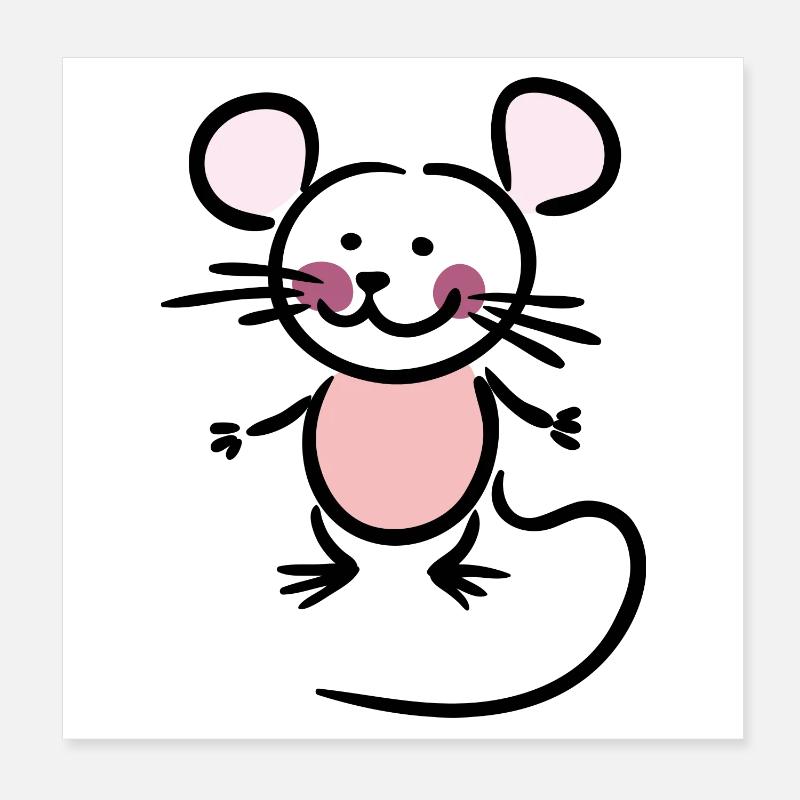 Souris Poster 20 x 20 cm
