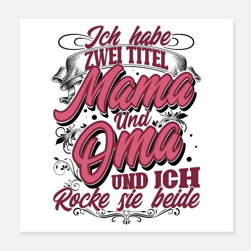Mama Oma Poster 20x20 cm