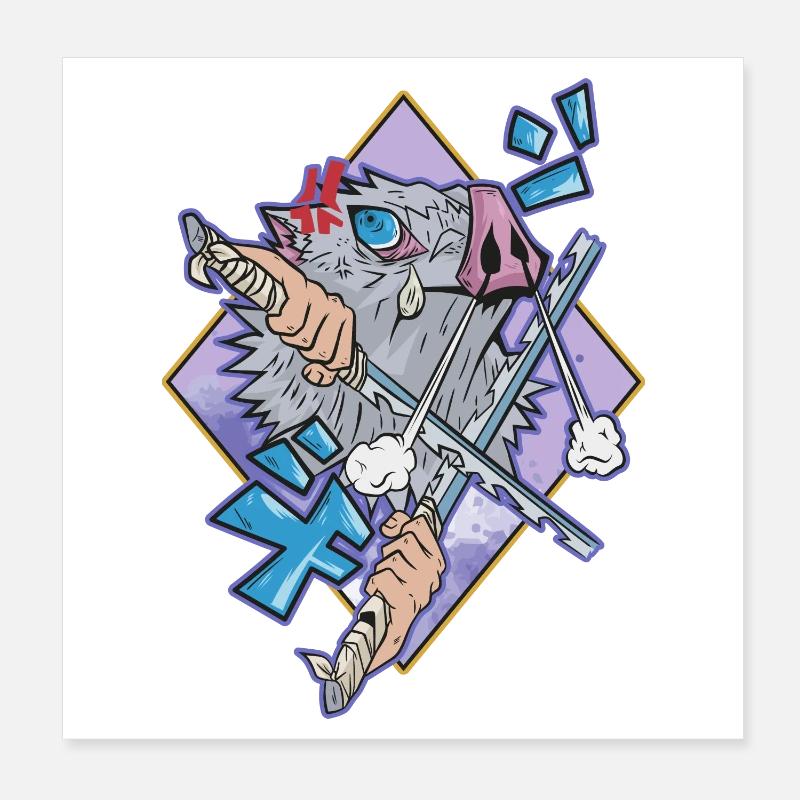 Inosuke kimetsu Poster 20 x 20 cm