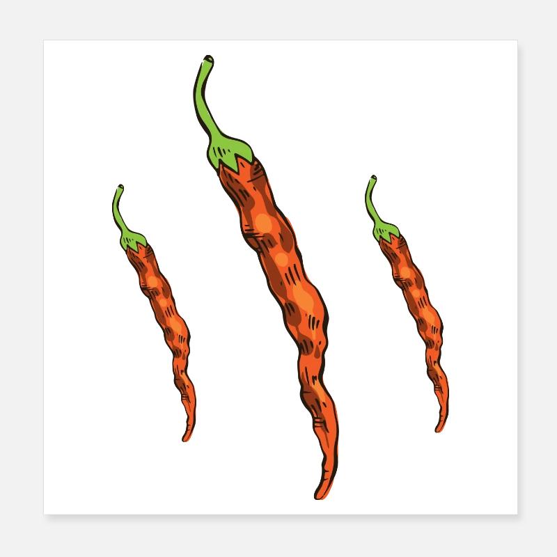 Piments Poster 20 x 20 cm