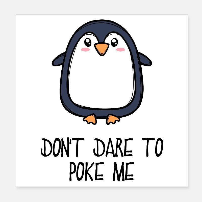 Cool Animal Bird Statement Pingouin Pôle Sud Poster 20 x 20 cm