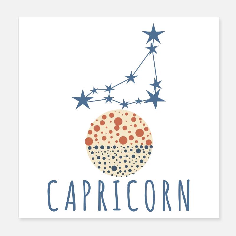 Das Sternbild Steinbock Poster 20x20 cm