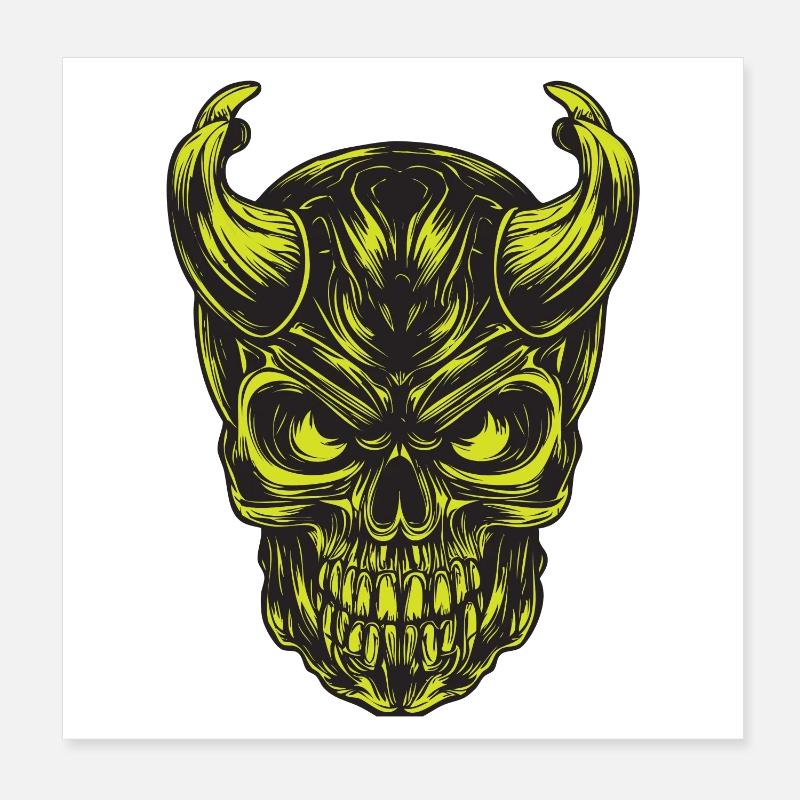 Crâne Poster 20 x 20 cm