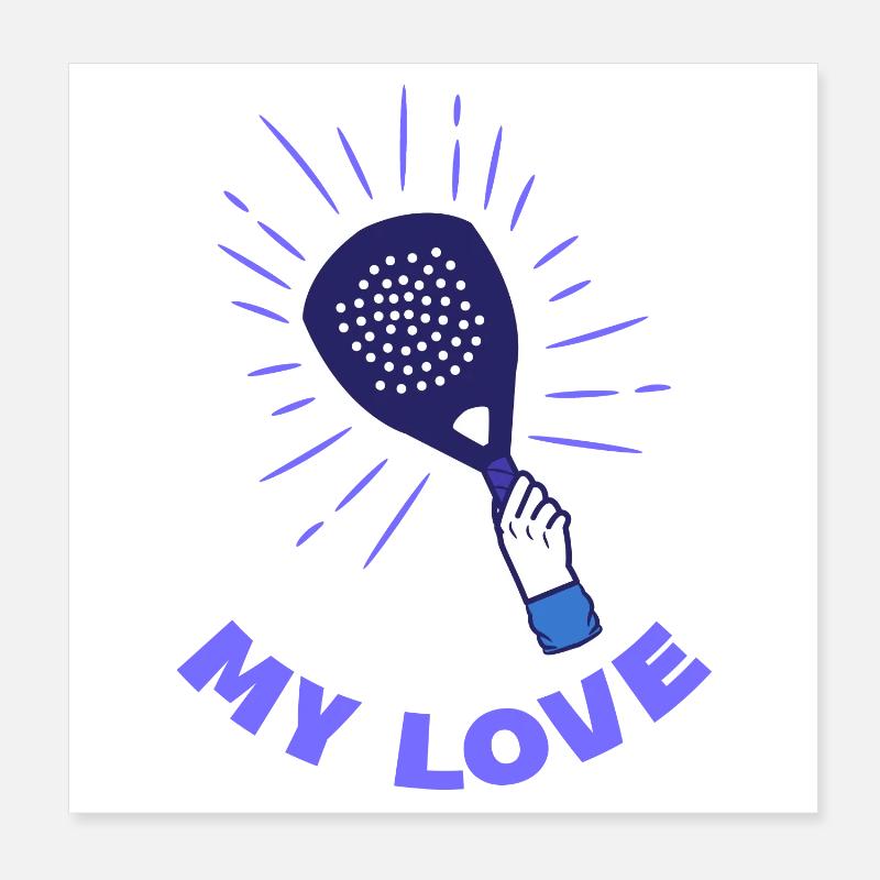 Racket Statement Padel Serve Statement Sport Poster 8" x 8" (20x20 cm)