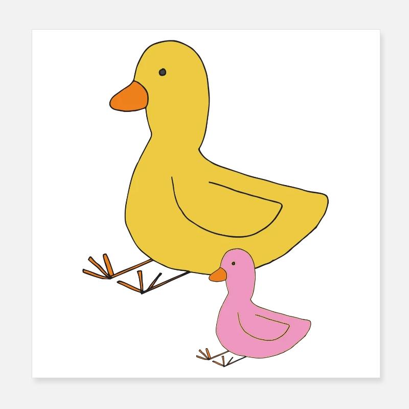ente mutter kind Poster 20x20 cm