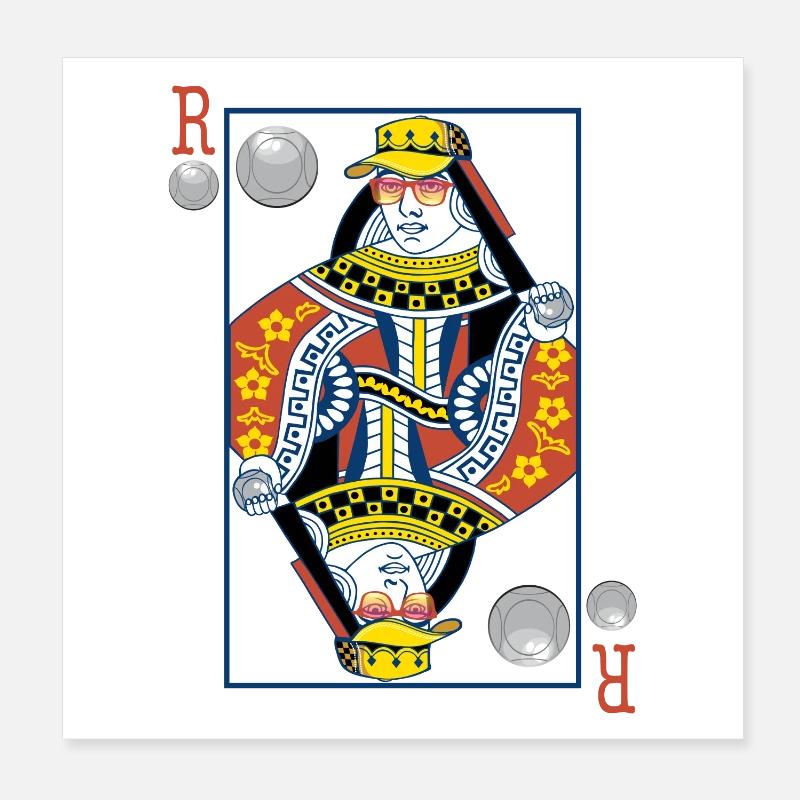 Reine de la pétanque Poster 20 x 20 cm