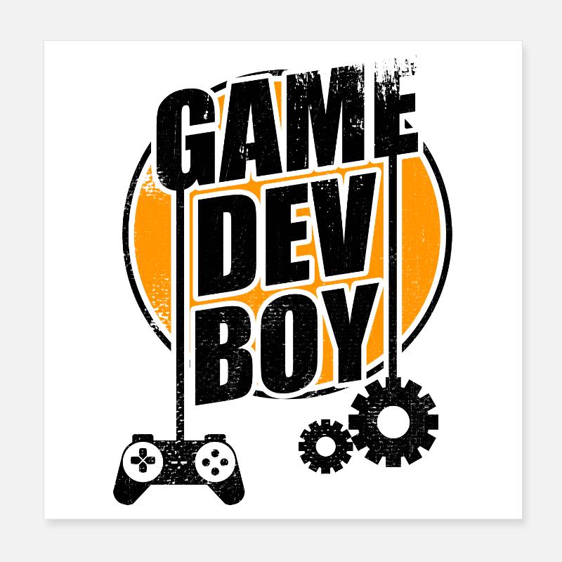 Game Dev Boy Poster 8" x 8" (20x20 cm)