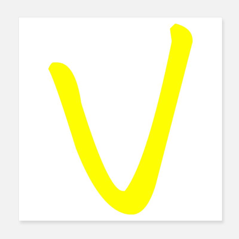 Buchstabe V Poster 20x20 cm