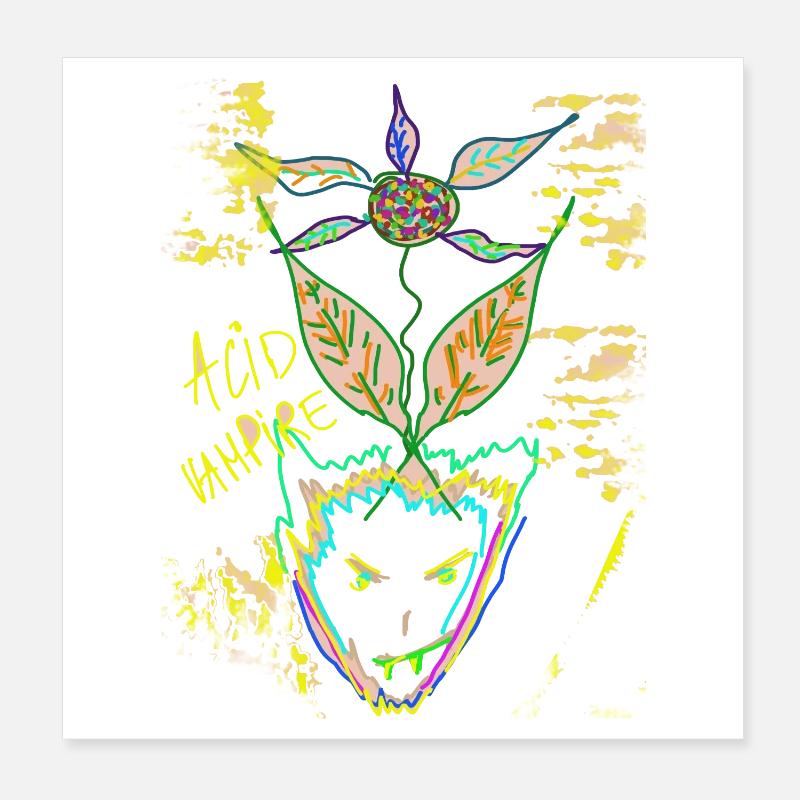 Saurer Vampir Poster 20x20 cm