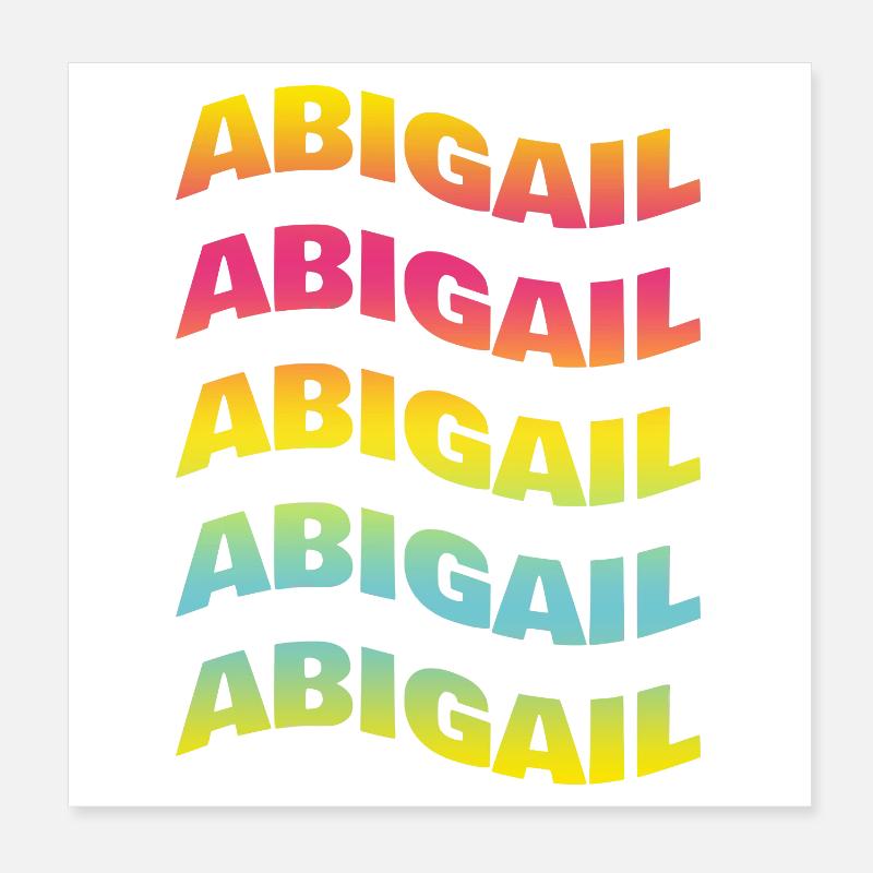 Abigail t-shirt text wave effect wave effect Poster 8" x 8" (20x20 cm)