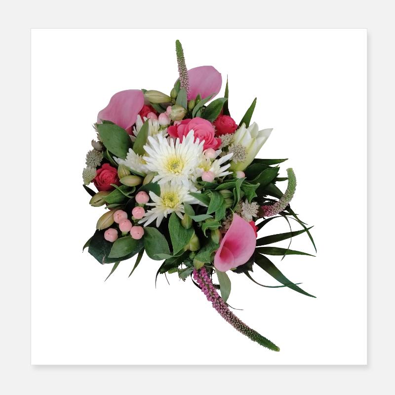 Blumenstrauß – Pastellträume Poster 20x20 cm