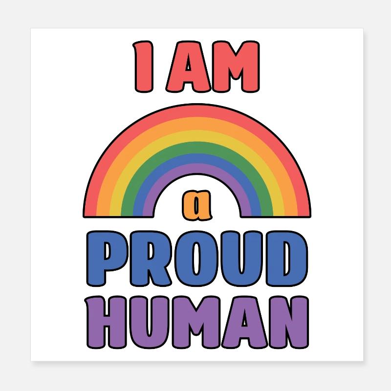 LGBT Pride Month - Ich bin ein stolzer Mensch Poster 20x20 cm