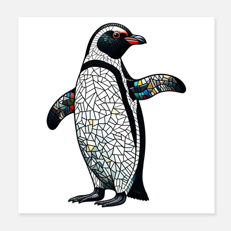 Pinguin Poster 20x20 cm