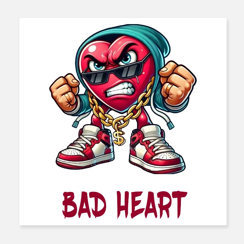Evil heart design Poster 8" x 8" (20x20 cm)